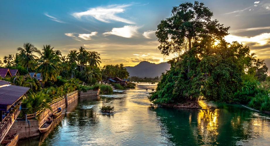 Sunset in Laos